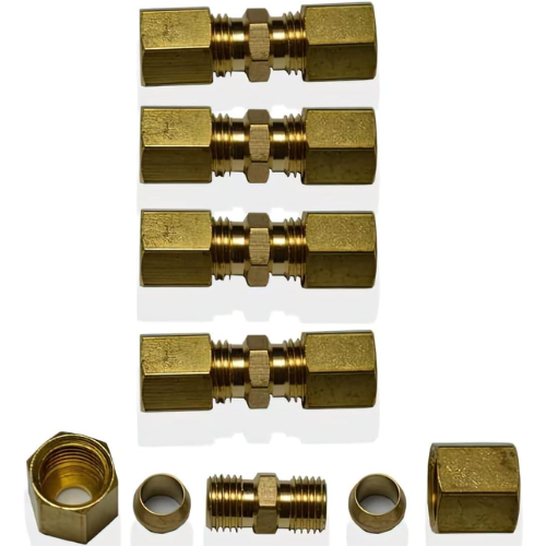 Auto Supplies Direct 3/16" OD Compression Fittings/Unions (Pack of 5)