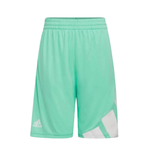 Adidas Boy's Elastic Waistband Bar Shorts Mint Green