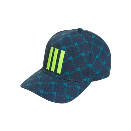 Adidas Golf Tour 3 Stripe Print Golf Hat