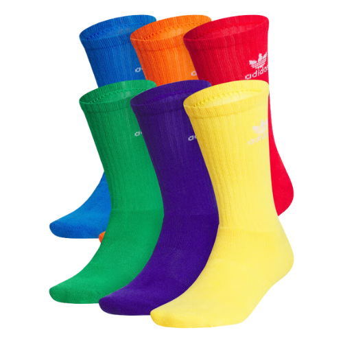 Adidas Men's Crew Socks (6 Pack) Multicolor