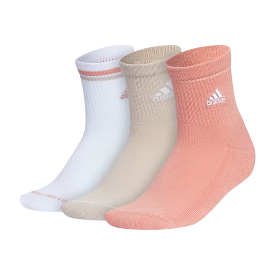 Adidas Womens Cushioned Aeroready Sock 'Wonder Clay/Wonder Beige/White'