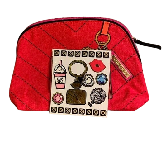 Estee Lauder Red Cosmetic Bag with Stickers