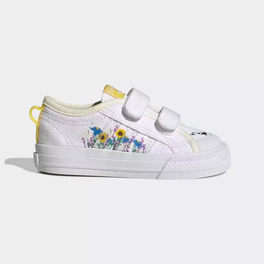 Adidas Nizza CF Infant White Yellow Rehobe