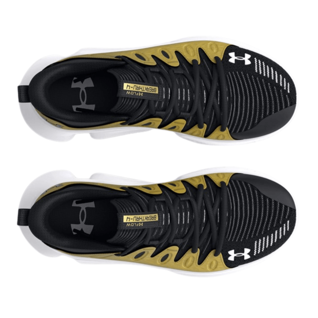 Under Armor - Women's Flow Breakthru 4 'Black Metallic Gold' -Black / Metallic Gold / White