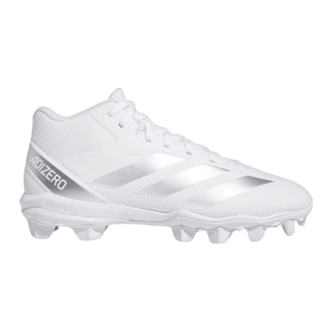 Adidas - Men's Adizero Impact.2 Molded 'White Silver Metallic' - Cloud White / Silver Metallic / Cloud White