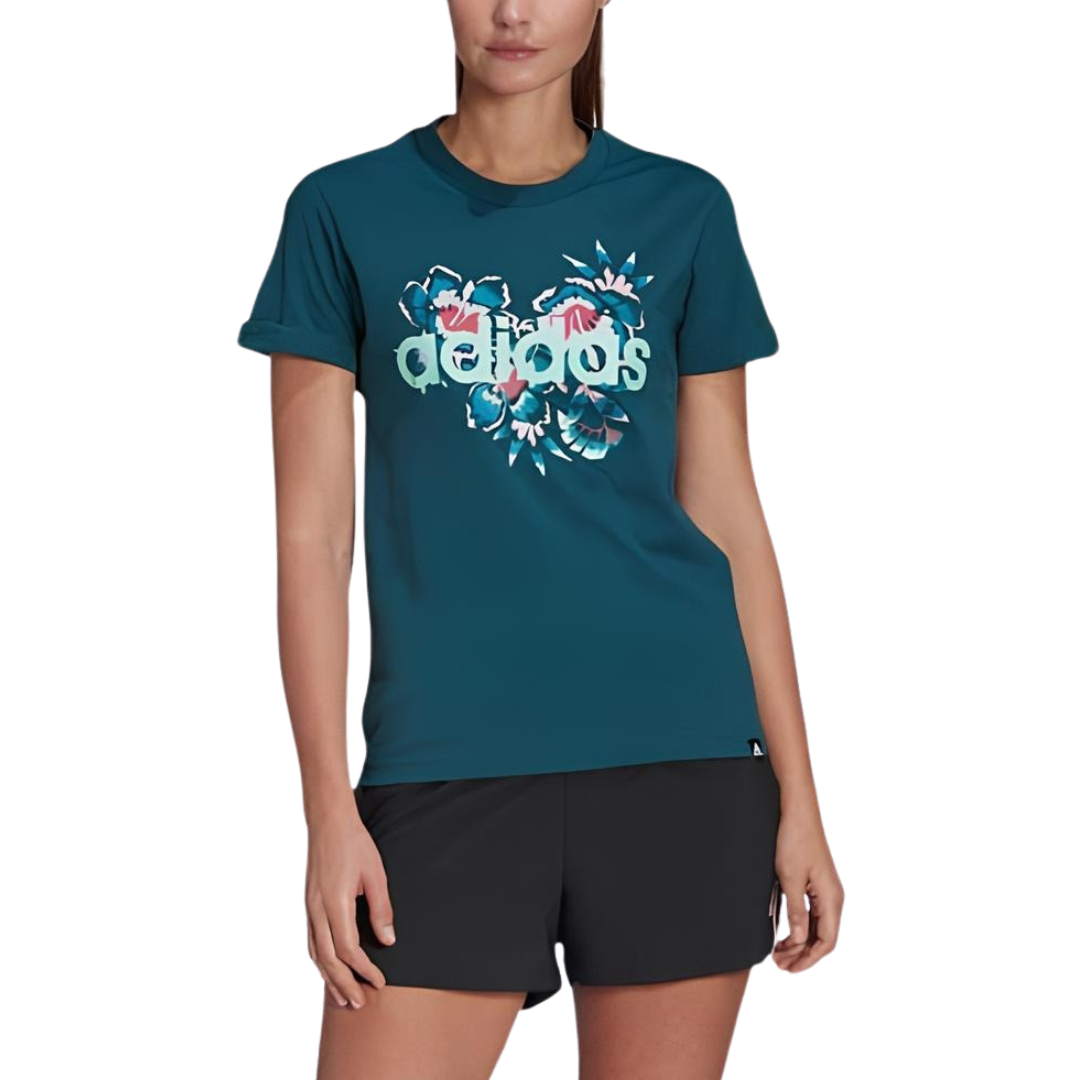 Adidas - Women's Farm Rio Floral T - Shirt - Wild Teal