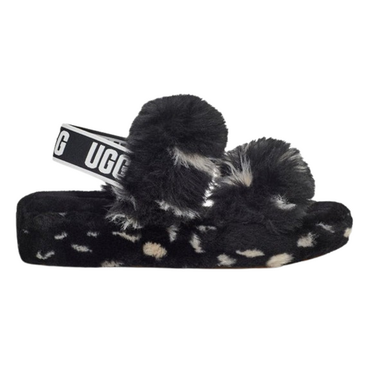 UGG - Women's Oh Yeah Slide 'Black White Spots' - Black / White