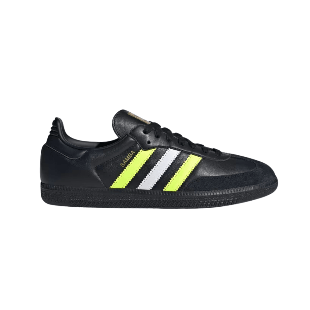 Adidas - Men's Samba OG Shoes - Core Black / Solar Yellow / Matte Gold