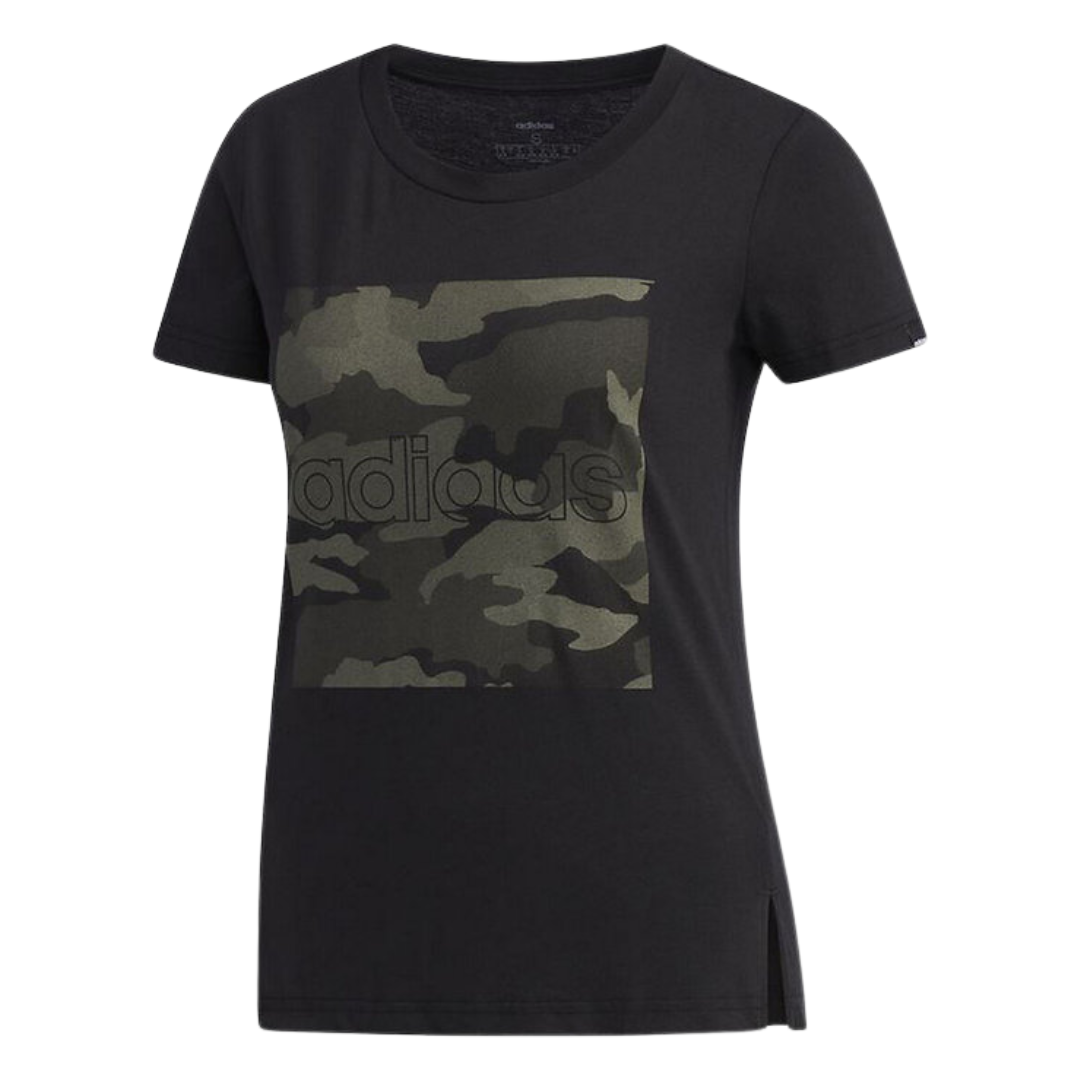 Adidas - Women's Boxed Camo Tee - Shirt - Black / Green