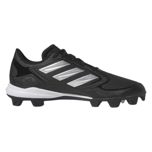 Adidas - Men's PureHustle 3 MD 'Black Silver Metallic' - Core Black / Silver Metallic / Silver Metallic