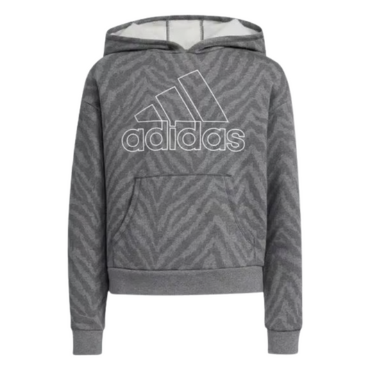 Adidas - Kid's Charcoal Grey Hoody - Charcoal Grey Heather