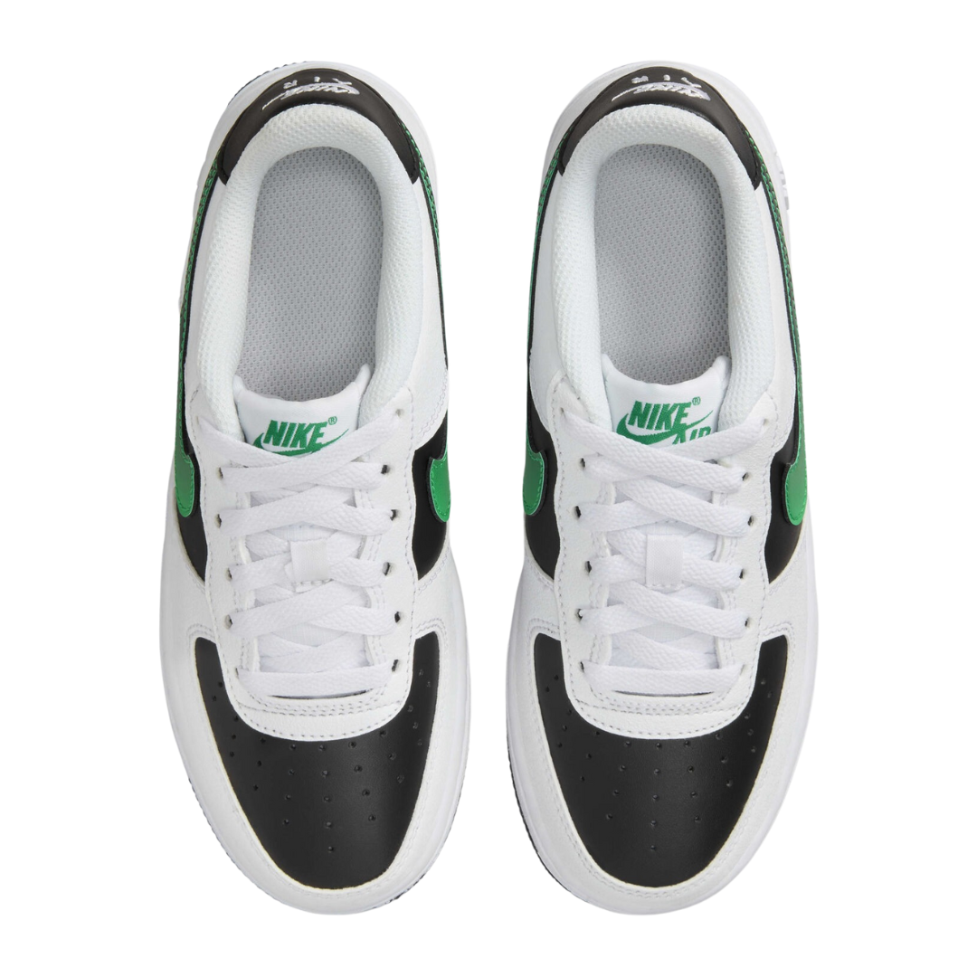 Nike - Kid's Air Force 1 LV8 2 GS 'White Black Malachite' - White/Black / Malachite / Stadium Green