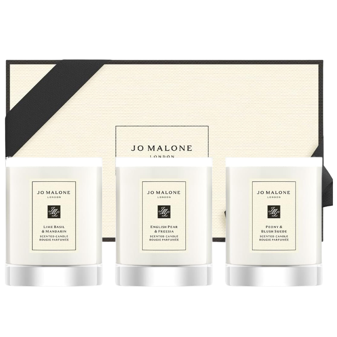 Jo Malone - Travel Candle Trio - Lime Basil & Mandarin / English Pear & Freesia / Peony & Blush Suede - 2.2 Oz