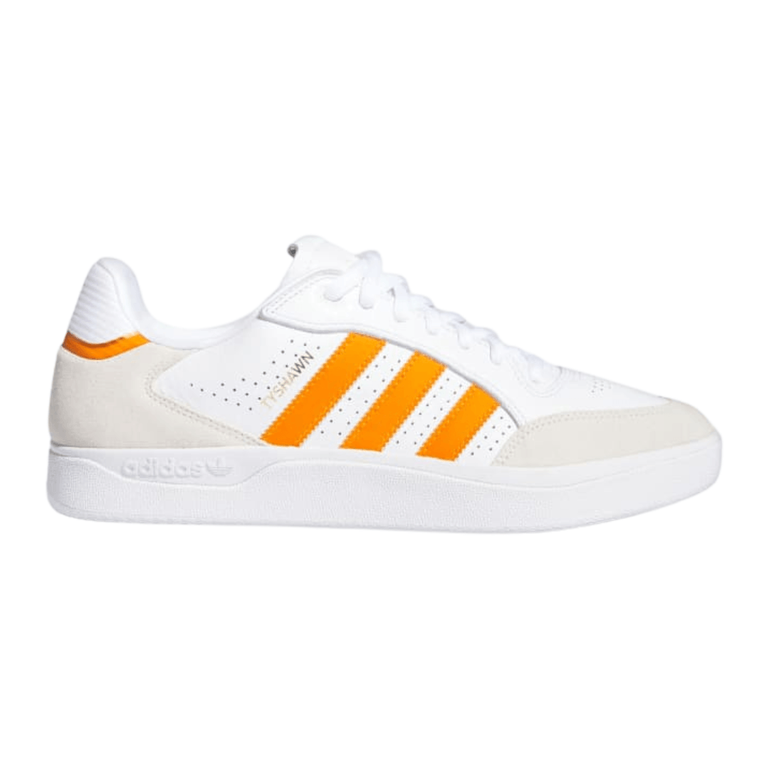 Adidas - Men's Tyshawn Low 'White Orange Gold' - Cloud White/ Crystal White / Gold Metallic