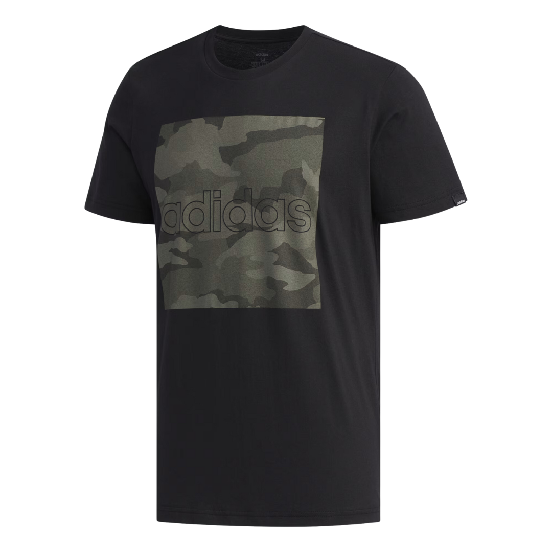 Adidas - Men's Camouflage Box Tee - Black / Legacy Green