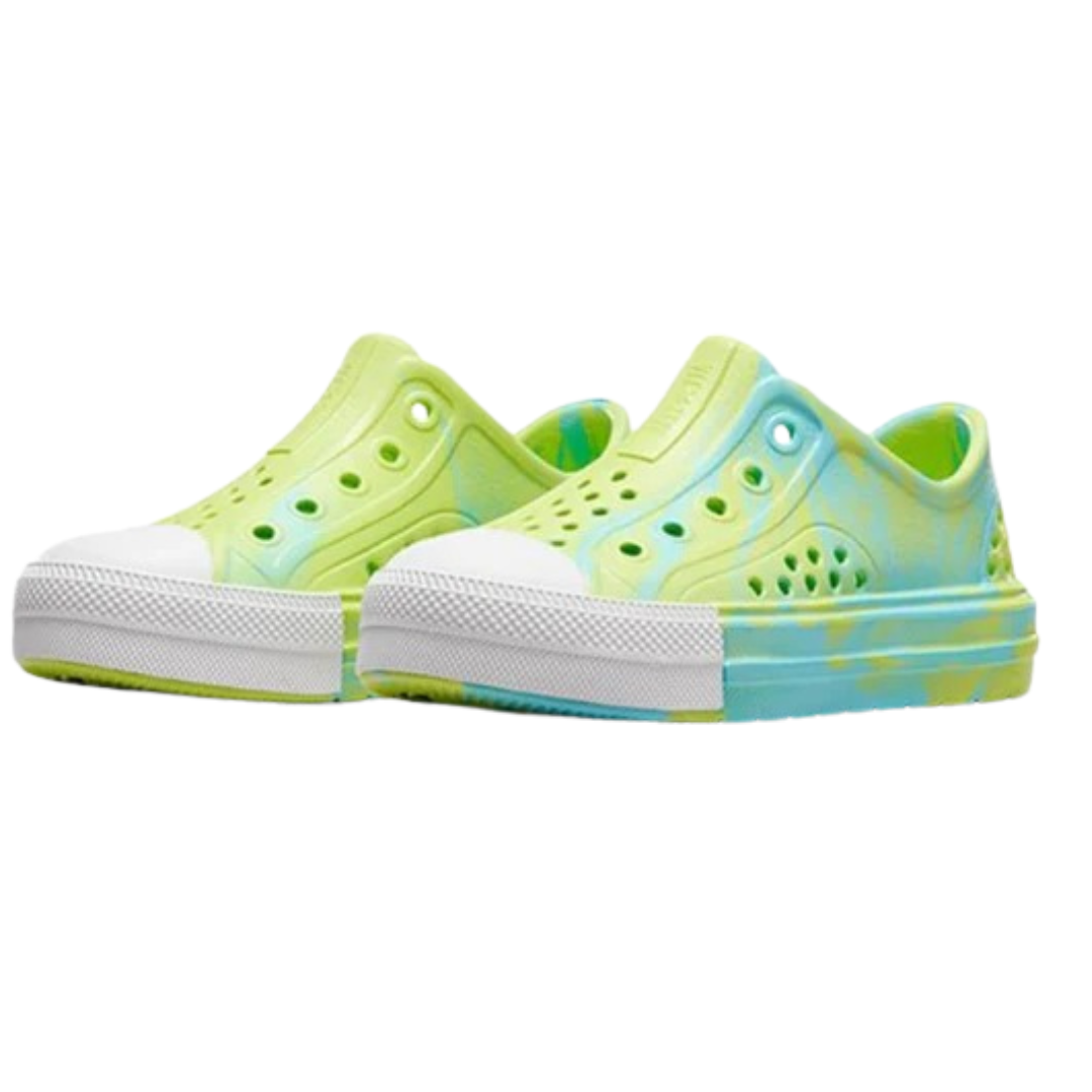 Converse - Kid's Chuck Taylor All Star Play Lite CX Low PS 'Triple Cyan Slime' - Triple Cyan / Slime Light / White