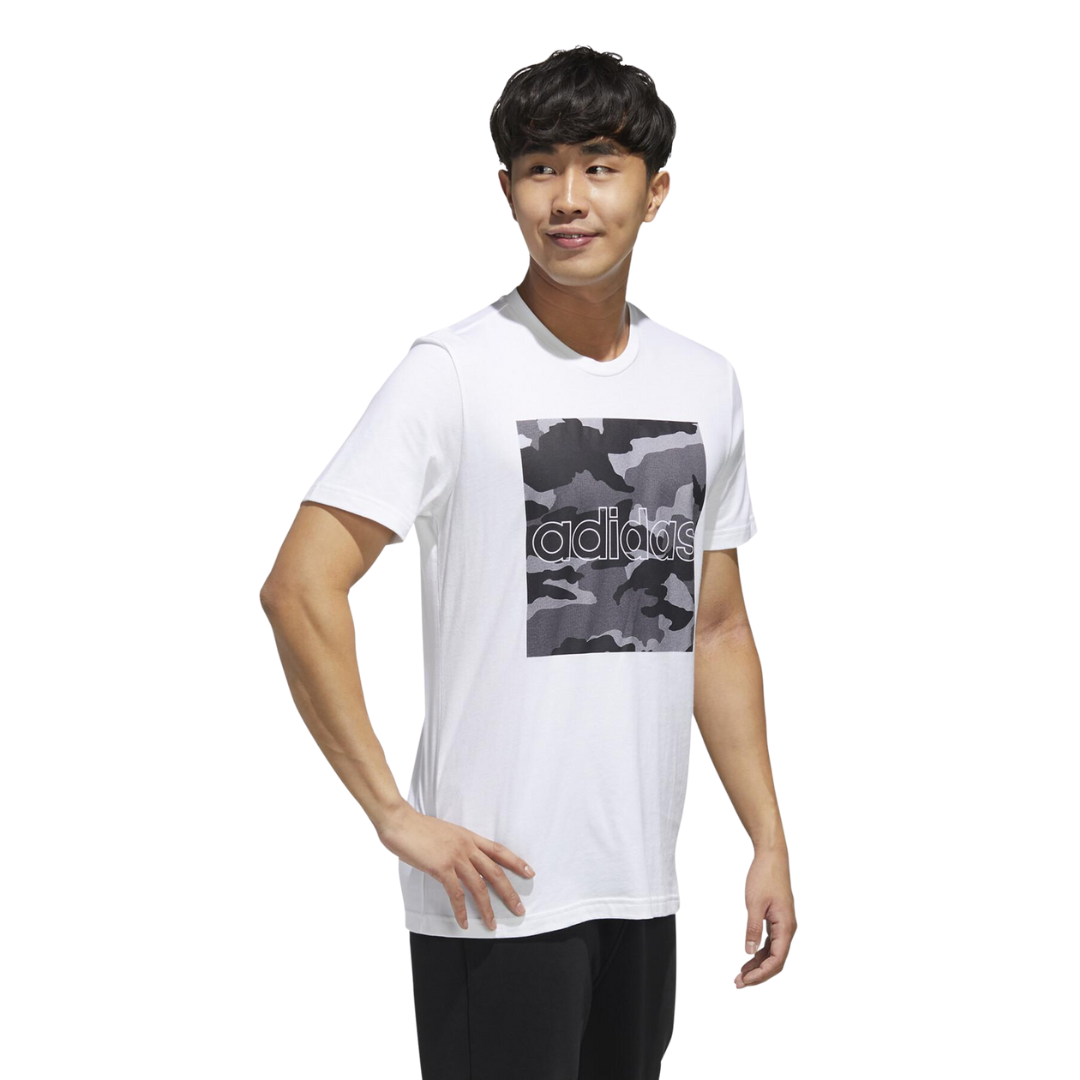 Adidas - Men' s Camouflage Box Tee Shirt - White / Black