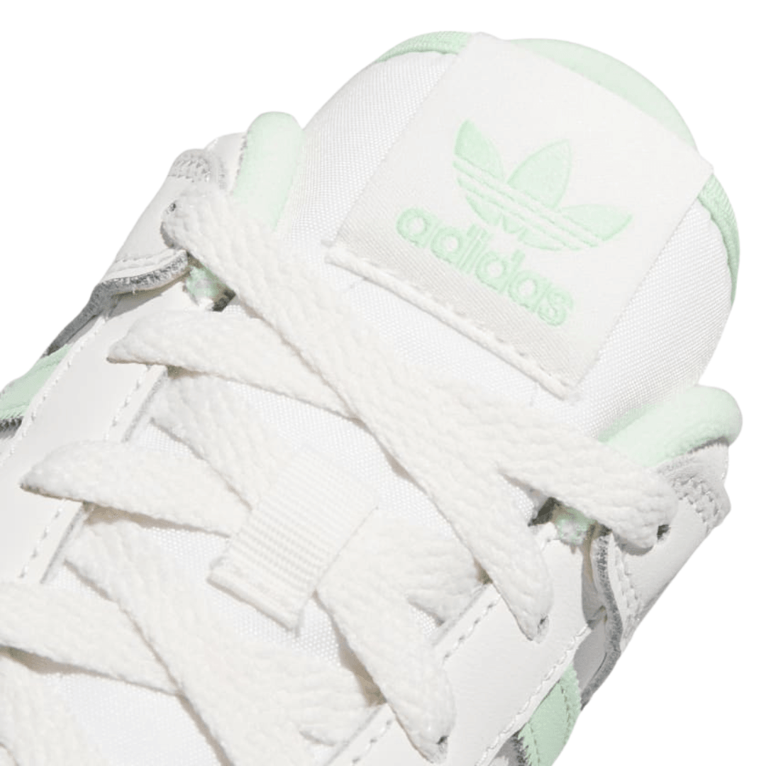 Adidas - Women's Forum Low CL Shoes - Cloud White/ Semi Green Spark/ Cloud White