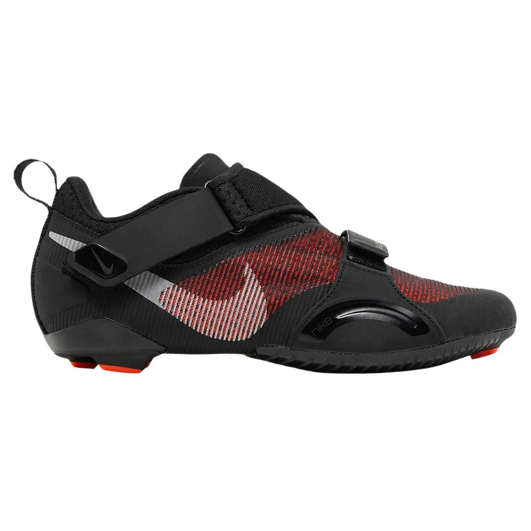 Nike - Women's SuperRep Cycle 'Black Hyper Crimson' - Black / Hyper Crimson / Metallic Silver