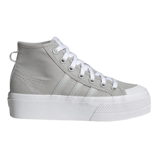 Adidas - Kid's Nizza Platform Mid J 'Grey' - Grey Two / Grey Two / Cloud White