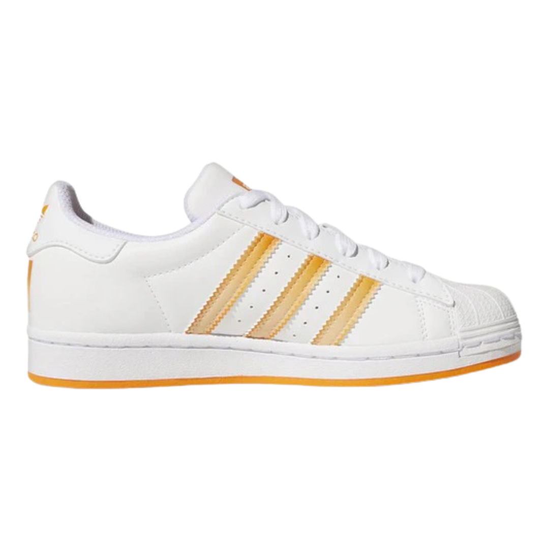 Adidas - Kid's Superstar J 'White Orange Rush' - Cloud White / Orange Rush / Acid Orange