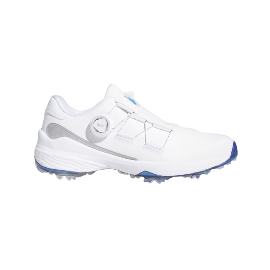 Adidas ZG23 BOA Golf Shoes - Cloud White / Blue Fusion Met. / Silver Metallic