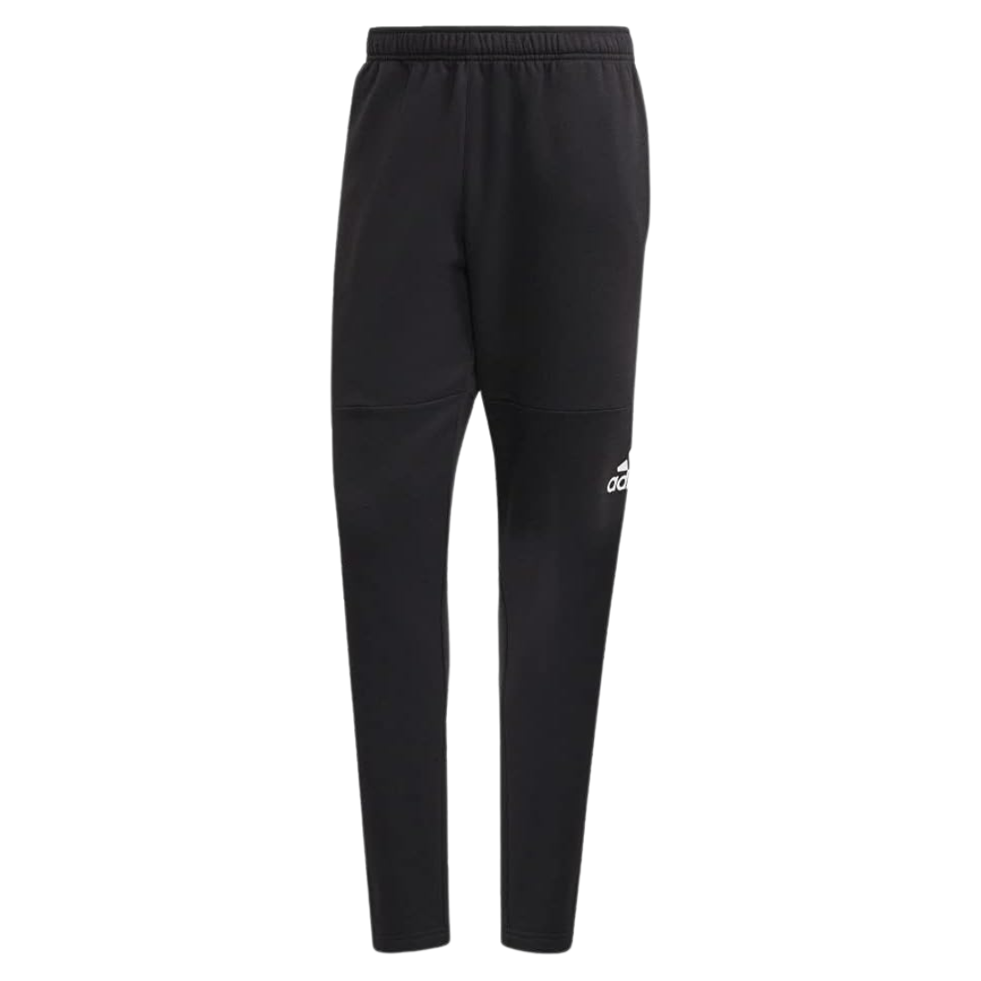 Adidas - Men's Sportswear Primegreen Essentials Comfort Fleece Tapered Logo Pants - Black