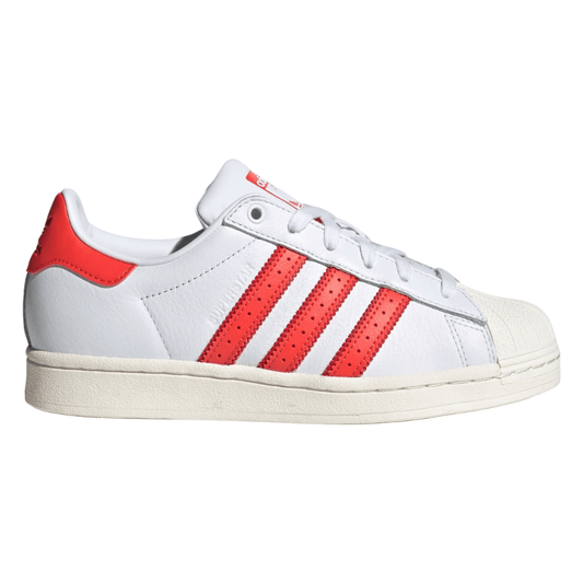 Adidas - Women's Superstar 'White Bright Red' - Cloud White / Cloud White / Bright Red