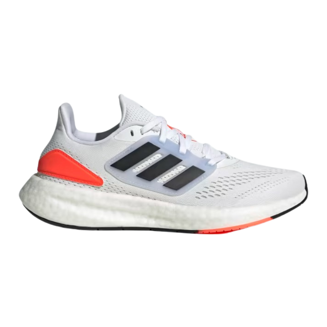 Adidas - Women's PureBoost 22 'Crystal White Orange' - Crystal White / Core Black / Cloud White