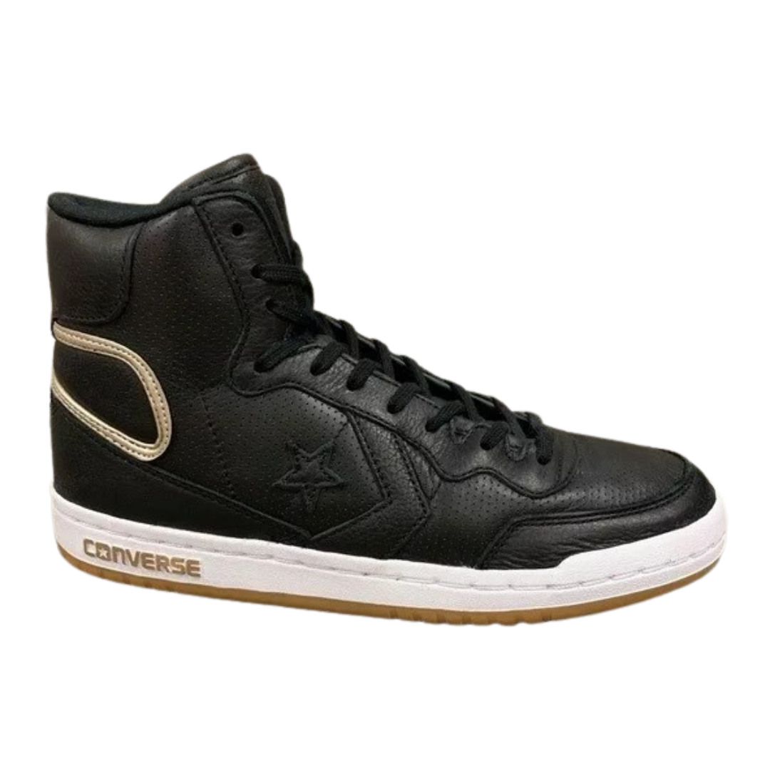 Converse - Women's ALL STAR FASTBREAK HI Black / White - Black / Light Gold / White