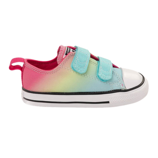 Converse - Kid's Chuck Taylor All Star EasyOn Low TD 'Bright Ombre' - Triple Cyan / Chaos Fuchsia