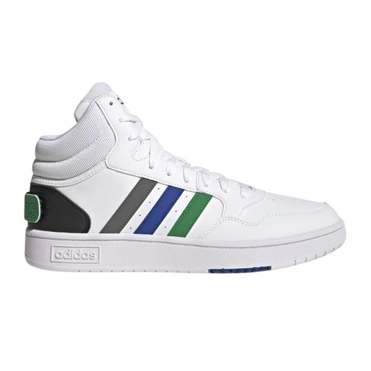 Adidas - Men's Hoops 3.0 Mid Classic 'World Friendship Day' - Cloud White / Green / Royal Blue