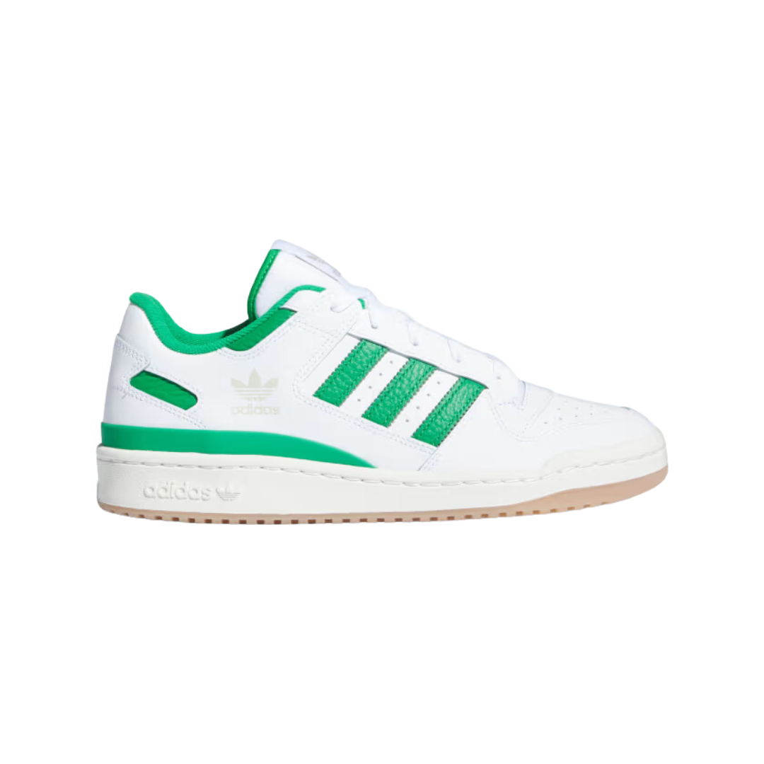 Adidas - Forum Low CL Shoes -Cloud White / Green / Cloud White