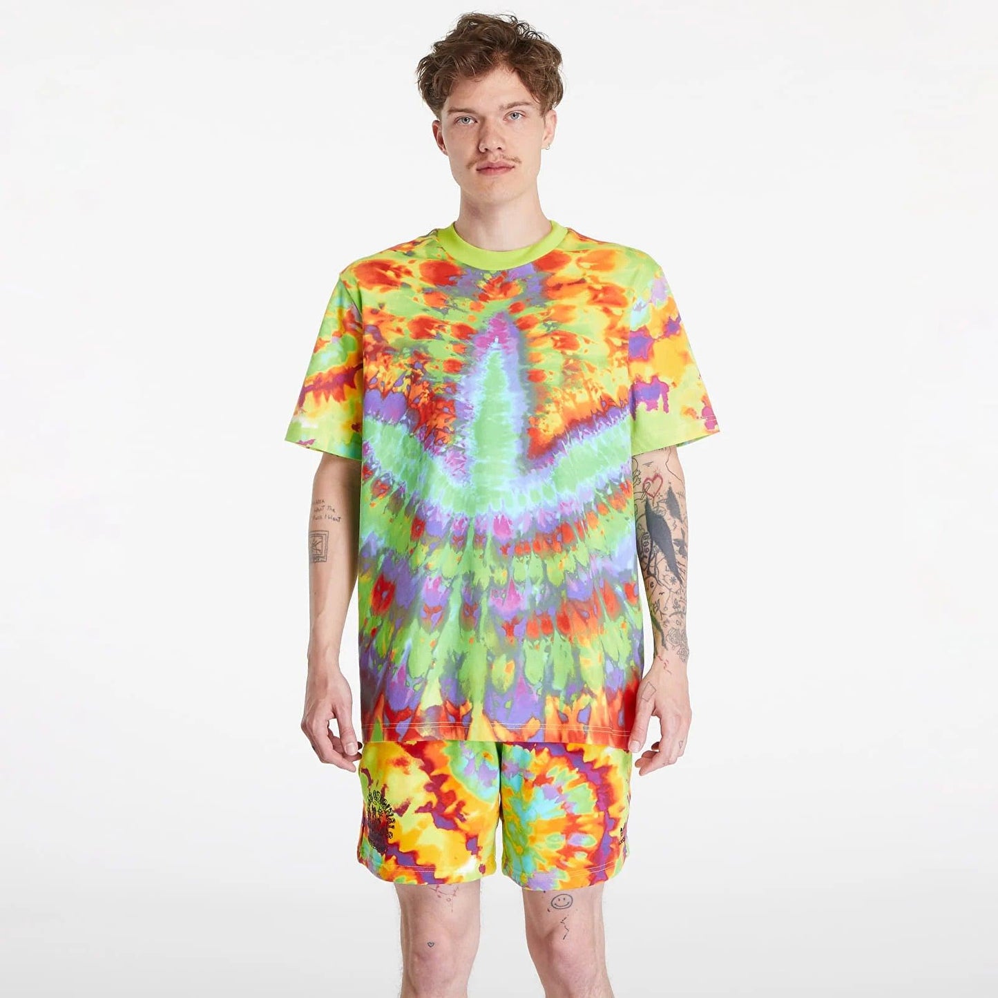 Adidas Tie & Dye Tee 2 Short Sleeve 'Lime Green'