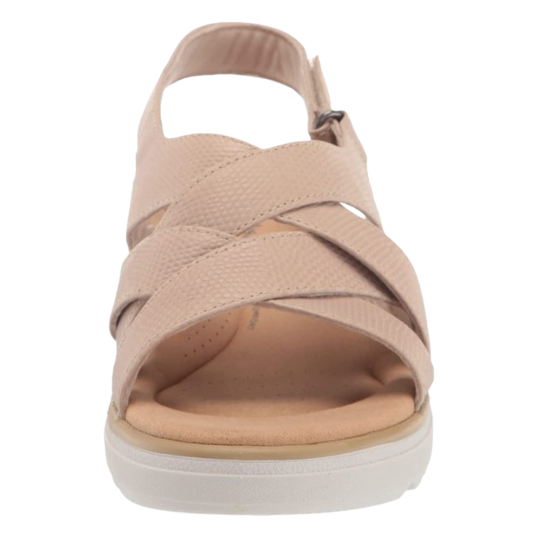 Clarks - Women's Jillian Spring Wedge Sandal - Sand Leather