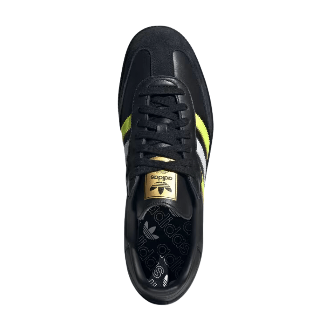 Adidas - Men's Samba OG Shoes - Core Black / Solar Yellow / Matte Gold