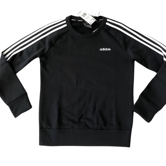 Adidas - Women's 3 Stripes Crew Neck Fleece Pullover - Black