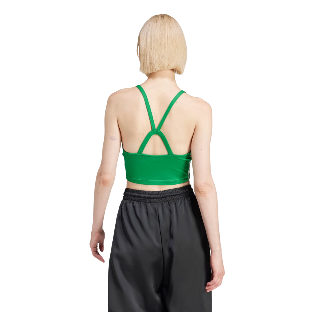 Adidas - Women's Adicolor 3 - Stripes Crop Top - Green