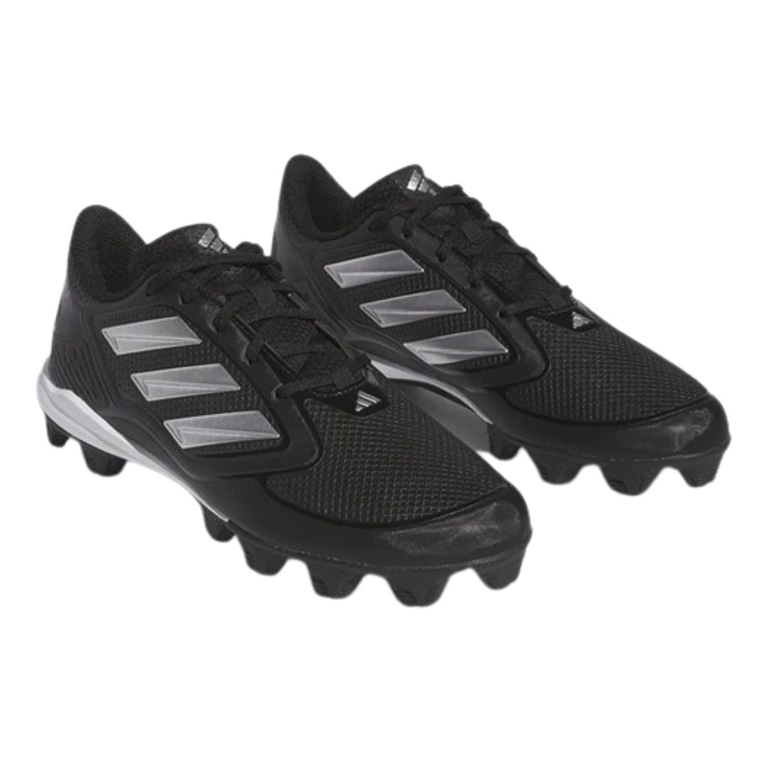 Adidas - Men's PureHustle 3 MD 'Black Silver Metallic' - Core Black / Silver Metallic / Silver Metallic