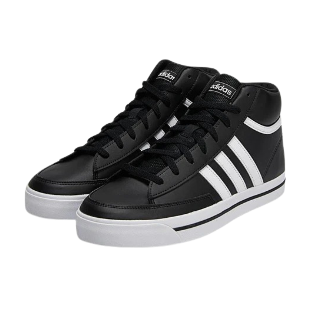 Adidas - Men's Retrovulc Mid 'Black White' - Core Black / Cloud White / Core Black