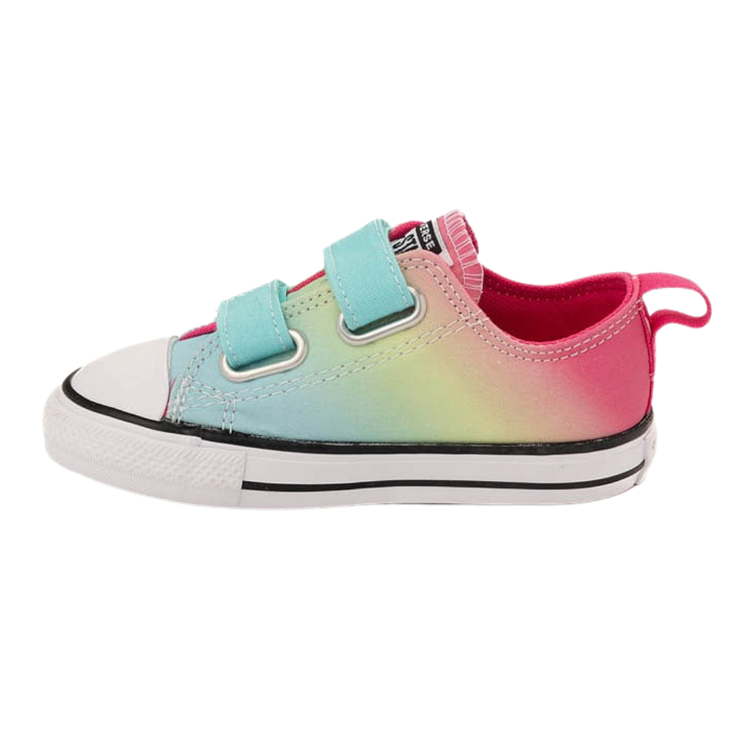 Converse - Kid's Chuck Taylor All Star EasyOn Low TD 'Bright Ombre' - Triple Cyan / Chaos Fuchsia