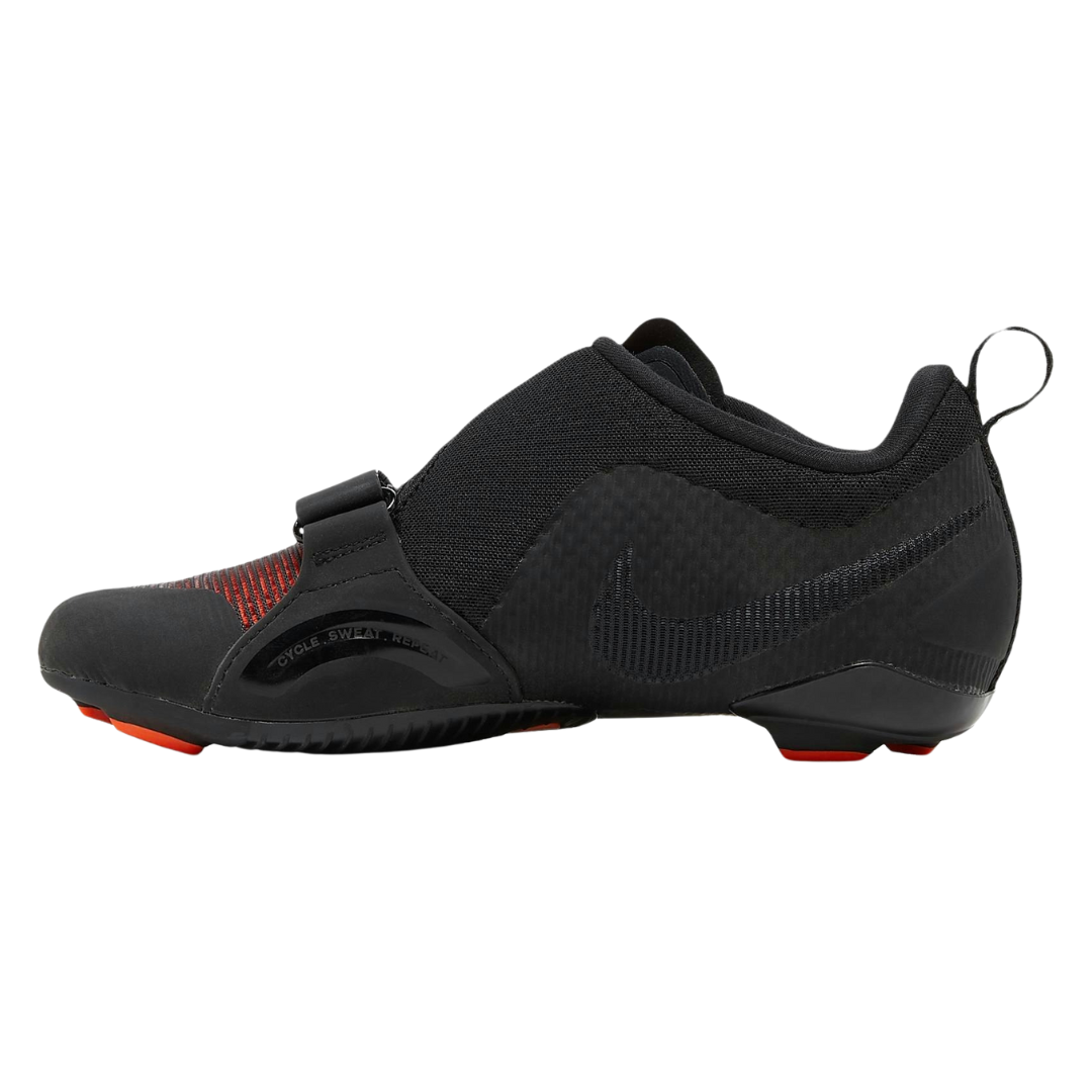 Nike - Women's SuperRep Cycle 'Black Hyper Crimson' - Black / Hyper Crimson / Metallic Silver