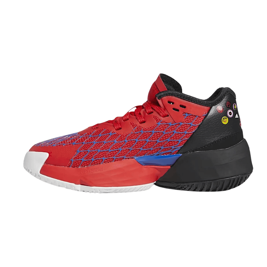 Adidas - D.O.N. Issue 4 J Spiderman Kids Shoes - Blue/Vivid Red/Core Black