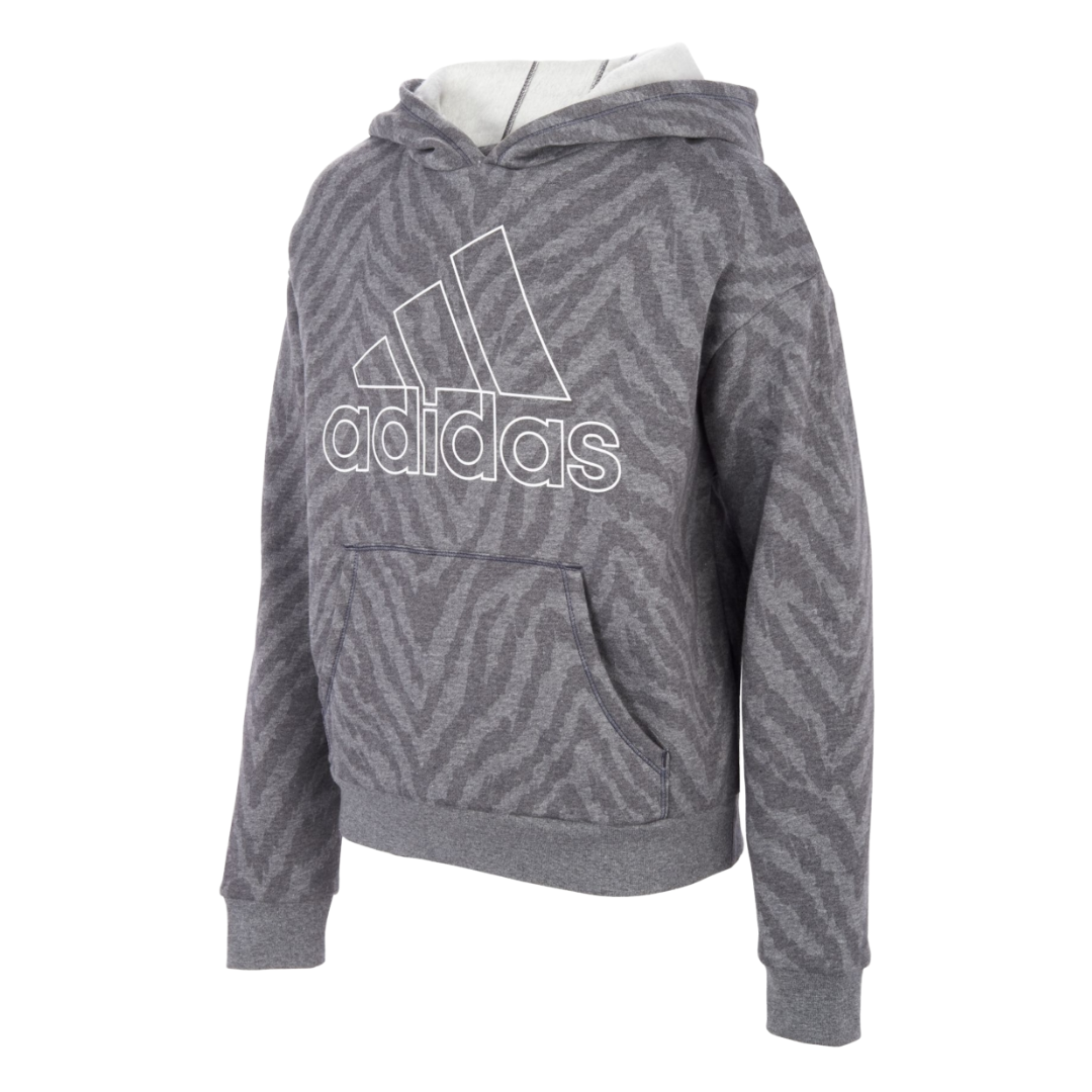 Adidas - Kid's Charcoal Grey Hoody - Charcoal Grey Heather