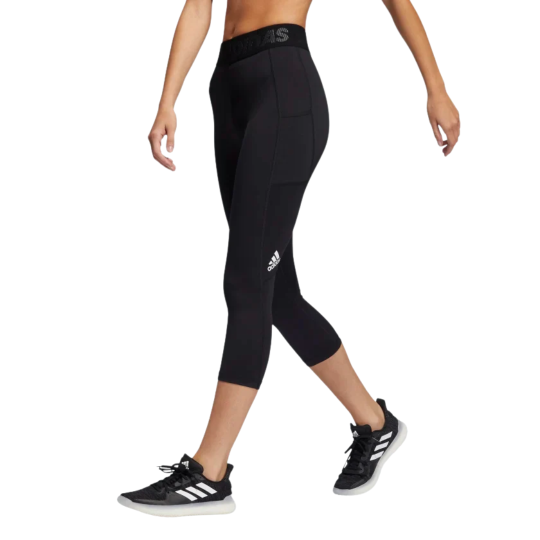 Adidas - Women's  TF 3/4 3 Bar Tights - Black / White