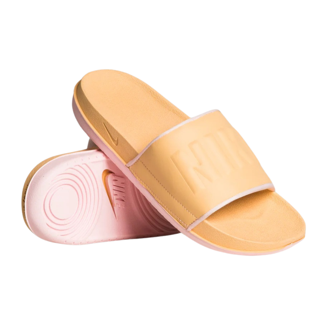 Nike - Women's Offcourt Slides Sandals White Onyx - Pink / Yellow