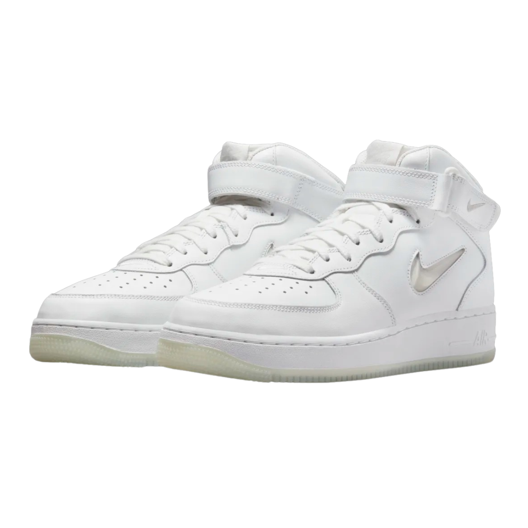 Nike - Men's Air Force 1 Mid 'Color of the Month - Summit White' - Summit White / Light Bone