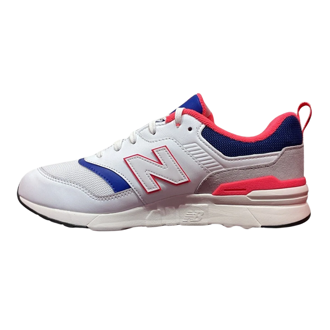 New Balance - Kid's 997H Big Kid 'White Laser Blue' - White / Laser Blue / Pink