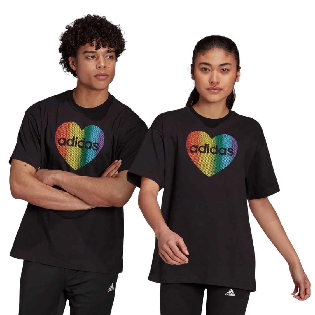 Adidas - Pride Heart Unisex Graphic Tee - Black