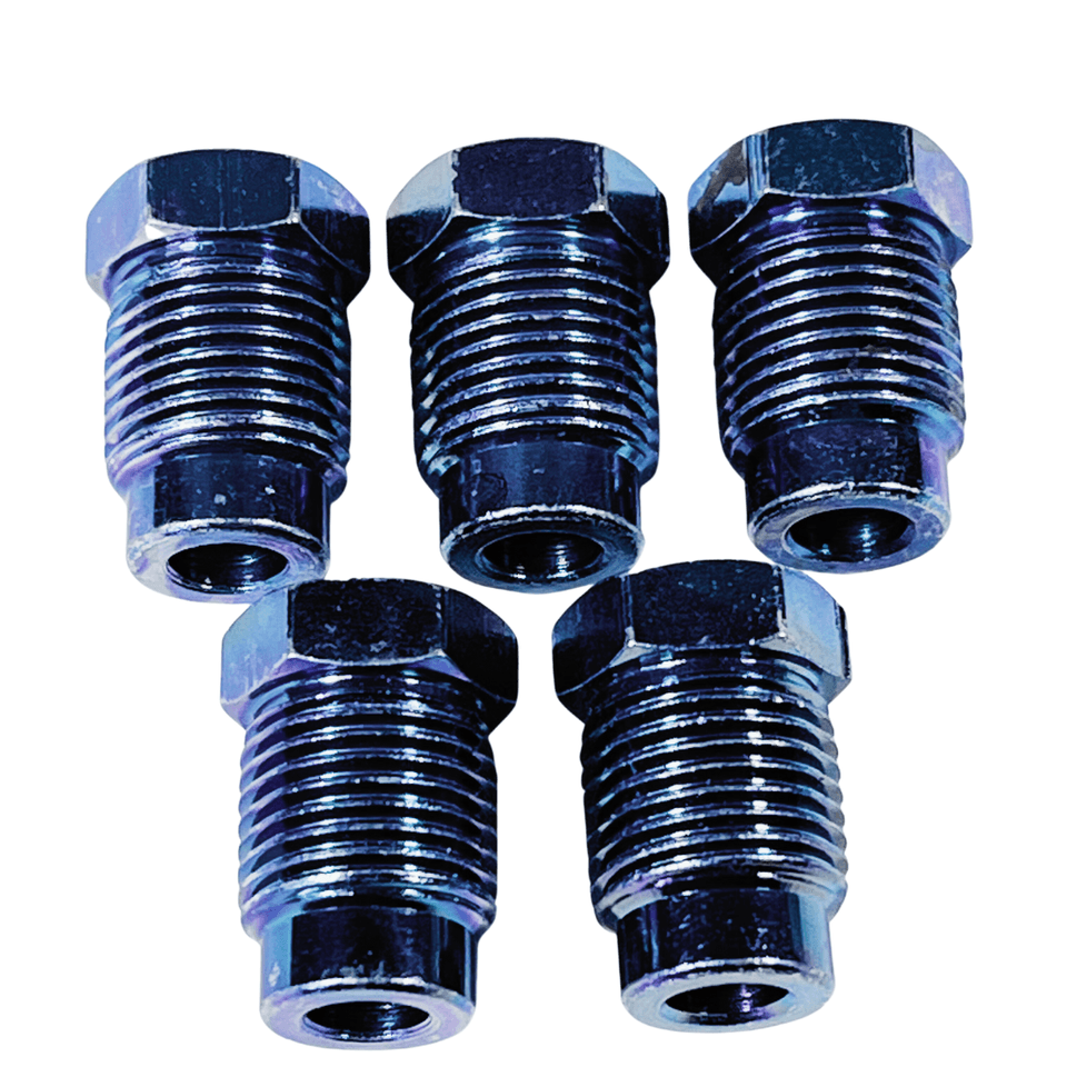 Auto Supplies Direct Brake Line Tube Nuts For 3/16" Tube (11mm x 1.0 Thread, Bubble Flare) Pack of 5